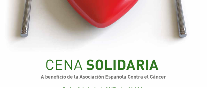 cartel cena solidaria aecc cáncer santiago